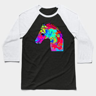 Colorful Horse Baseball T-Shirt